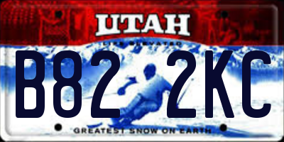 UT license plate B822KC