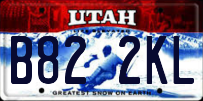 UT license plate B822KL