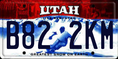 UT license plate B822KM