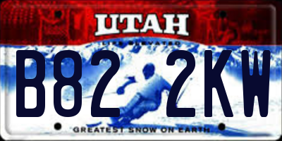 UT license plate B822KW