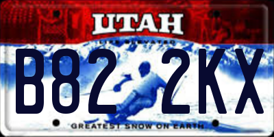 UT license plate B822KX