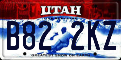 UT license plate B822KZ