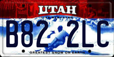 UT license plate B822LC