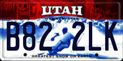 UT license plate B822LK