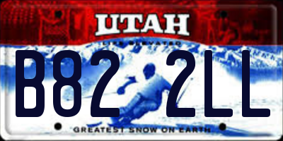 UT license plate B822LL