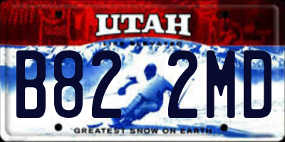 UT license plate B822MD
