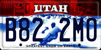UT license plate B822MO