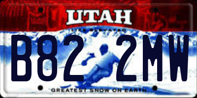UT license plate B822MW