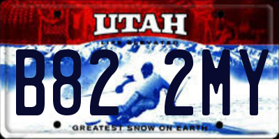 UT license plate B822MY