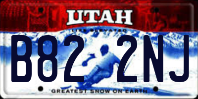 UT license plate B822NJ