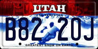 UT license plate B822OJ