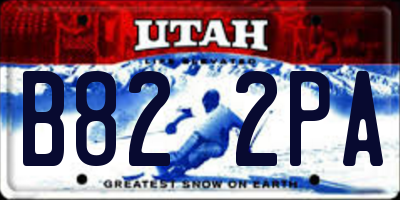 UT license plate B822PA