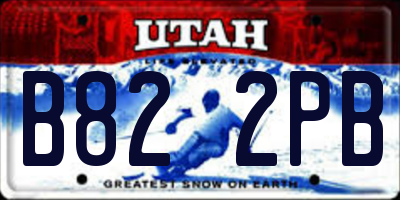 UT license plate B822PB