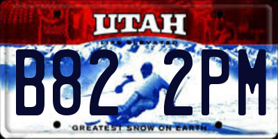 UT license plate B822PM