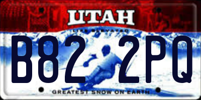 UT license plate B822PQ