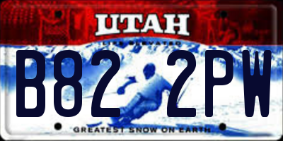 UT license plate B822PW