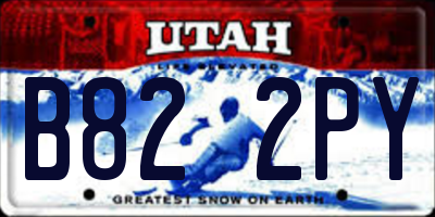 UT license plate B822PY