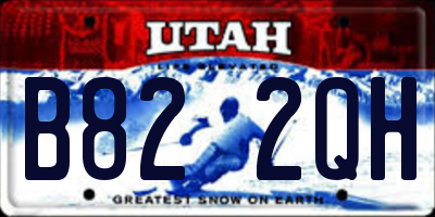 UT license plate B822QH