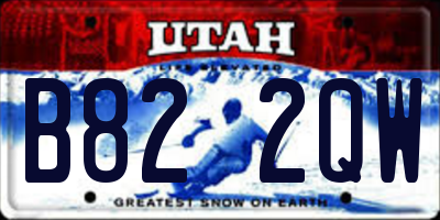 UT license plate B822QW