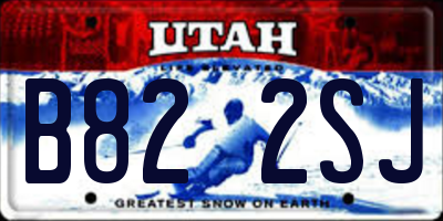 UT license plate B822SJ