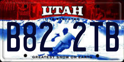 UT license plate B822TB