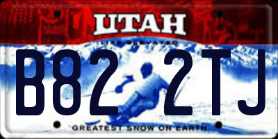UT license plate B822TJ