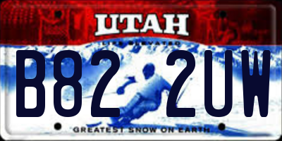 UT license plate B822UW