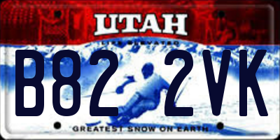 UT license plate B822VK