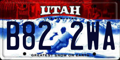 UT license plate B822WA