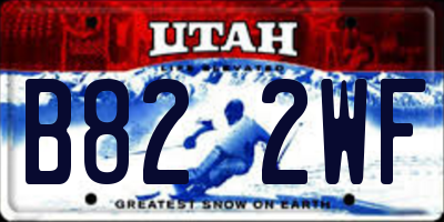 UT license plate B822WF