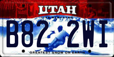 UT license plate B822WI