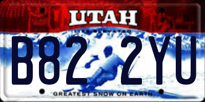 UT license plate B822YU