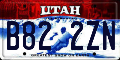 UT license plate B822ZN