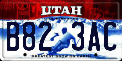 UT license plate B823AC