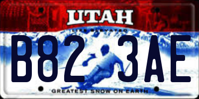 UT license plate B823AE