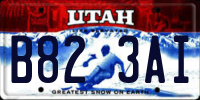 UT license plate B823AI