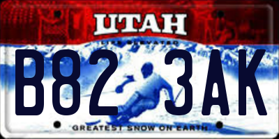 UT license plate B823AK