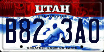 UT license plate B823AO