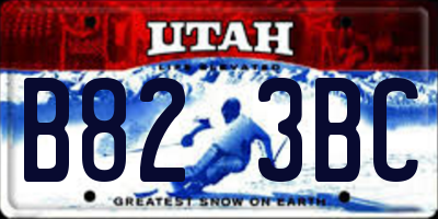 UT license plate B823BC