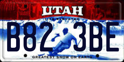 UT license plate B823BE