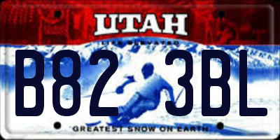 UT license plate B823BL