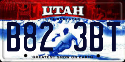 UT license plate B823BT