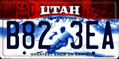 UT license plate B823EA
