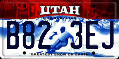 UT license plate B823EJ