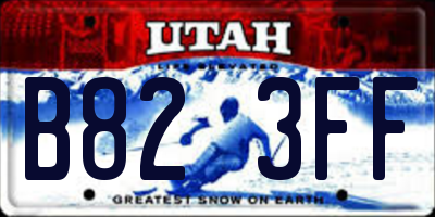 UT license plate B823FF