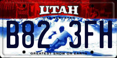 UT license plate B823FH
