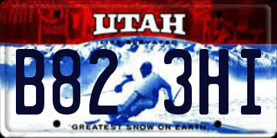 UT license plate B823HI