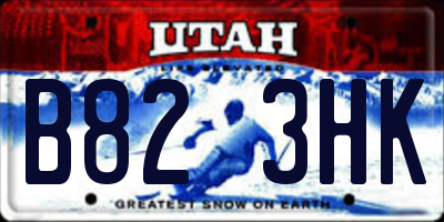 UT license plate B823HK