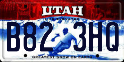 UT license plate B823HQ
