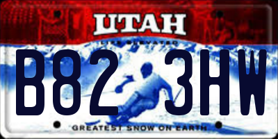 UT license plate B823HW